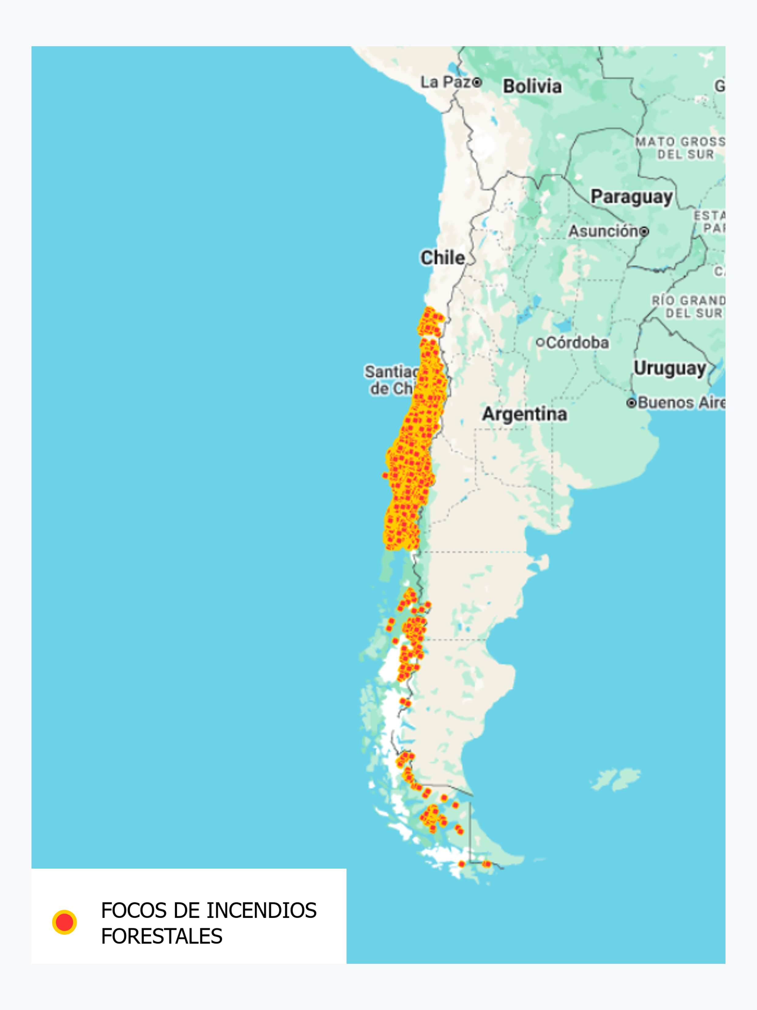Incendios Forestales desde las Regiones de Coquimbo a Magallanes (1985-2010)